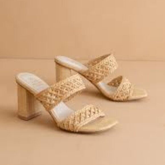 Oasis Society Barbara Woven Heels in Wheat -- Size 7.5 -- NWT/NIB - Picture 6 of 9